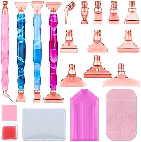 Fuutreo 23 Pcs Diamond Art Tool Kit, Diamond Painting Pens Kit,Cute Colors