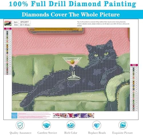 EIBEILI Cat Diamond Art Kits for Adults-Diamond Painting Kits Wall Decor