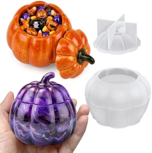 Resin Pumpkin Jar Mold, Thanksgiving Pumpkin Casting Molds