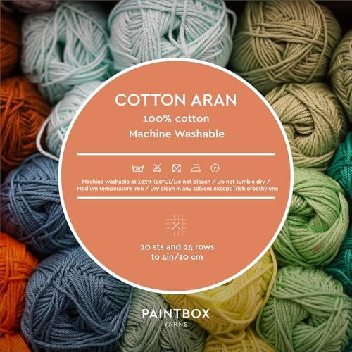 Paintbox Yarns 100% Cotton Aran Yarn 1.76oz / 50g, 93yds / 85m