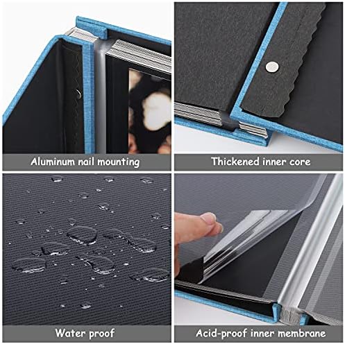 Zesthouse Photo Album Self Adhesive Pages, 60 Pages Magnetic Scrapbook Albums with Sticky Page, Photos Album Holds 8x10 & 5X7 & 4x6 & 6x8 & 3x5, Large Picture Book Ideal Gift for Family Wedding Baby