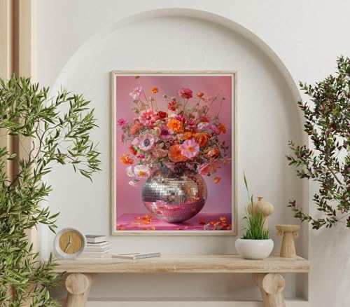 Dugsmgd Flowers Diamond Art Kits for Adults, Diamond Painting Kits 12X16 in