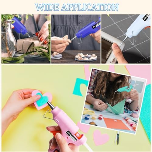 Mini Hot Glue Gun 8 Pack for Crafts with 40 Sticks Melt Glue Gun Arts Craft