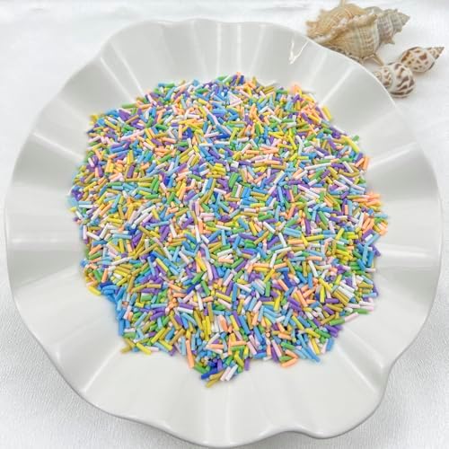 150g Fake Sprinkles Resin Sprinkles Clay Sprinkles Fake Candy Sprinkles Polymer Sprinkles Polymer Clay Slices for Resin Nail Slime Scrapbook DIY Art Crafts Making(255-mixed Color 7)