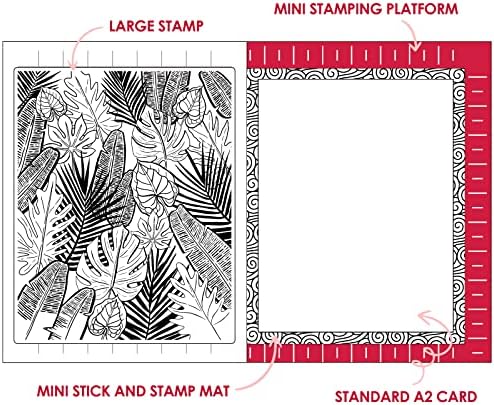 3 PCS Mini Low Stcik Mat Multi-Use Tack Stick and Stamp Mat with Grid for Alignment for Mini Stamping Platform Adhesived Sheet Scrapbooking Craft Accessory,4.75x6inch