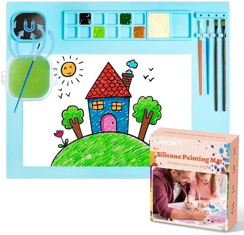 Silicone Art Mat with Cup, Painting Mat for Crafts Resin Casting
