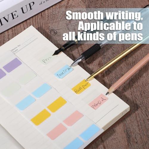 240 Pcs 1 Inch Sticky Index Tabs Colored Writable Page Markers