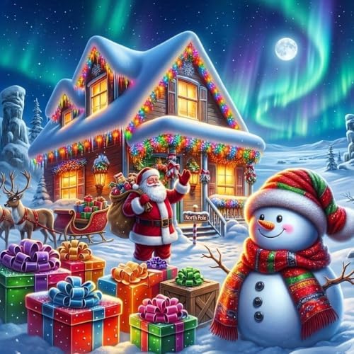 WNPOKN Christmas Diamond Art Kits for Adults 14 x 14 inch