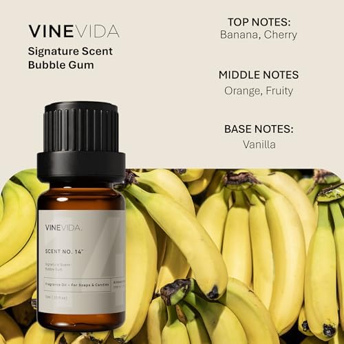 VINEVIDA [0.33oz] Bubble Gum Fragrance Oil for Candle Making and Soap Making - Premium Candle Scents for Soy Candles