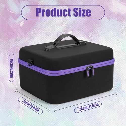 Acrylic Paint Organizer Holds 42 Bottles (2 fl oz), Craft Paint Organizer for Acrylic Painting with Foam Insert and Inner Storage Pocket, Ideal for Artists (Case Only)