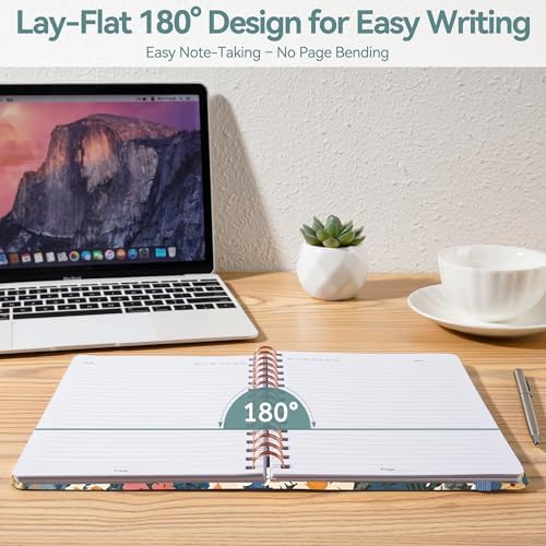 Lined Spiral Journal Notebook, A5 College Ruled Notebook for Note-Taking