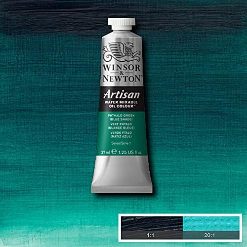 Winsor & Newton Artisan Water Mixable Oil Paint, 37ml, Phthalo Green (Blue)
