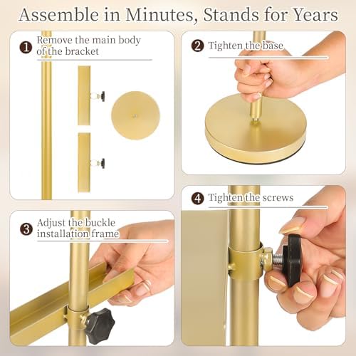 28''Adjustable Tabletop Easel Stand, Picture Easels for Display-Gold