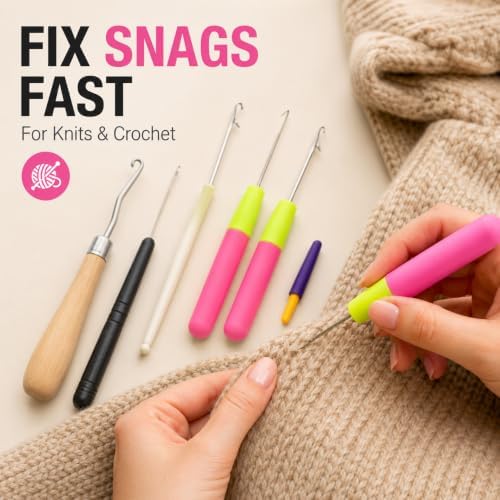 Crochet Hooks Set of 6, Multiple Hook Styles
