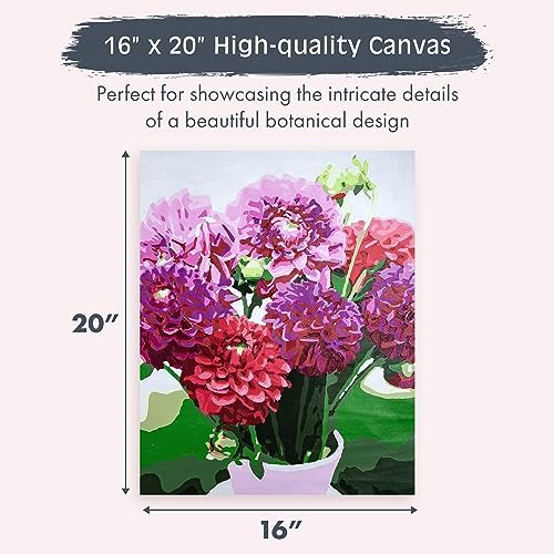 Pink Picasso Paint by Number Kit, for Adults & Teens,16x20, Dahlia Delight