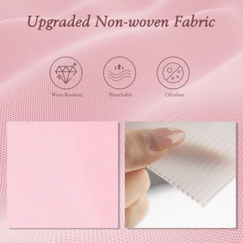 Criusia Drawer Organizer 18-Piece Set, Dresser Organizer for Baby Clothes, Foldable Closet Storage & Drawer Dividers for Underwear, Socks, Nursery (Pink)