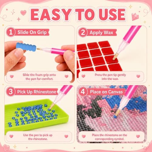 51PCS Diamond Painting Tool Kit, Rhinestones Picker Tool Set
