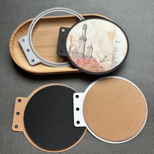 Metal Cutting Die for Scrapbooking - Cut Stencils for DIY Scrapbook Photo Album Decorative Paper Card, Card Making Supplies & Crafting Die Cut (Circular Ring 4.5 x 4.1 in)