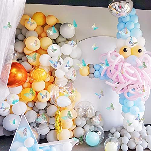SAOROPEB 3D Butterfly Wall Decor, 72 Pcs 3 Styles 3 Sizes, Removable Metallic Wall Sticker Room Mural Decals for Kids Bedroom Nursery Classroom Party Decoration Wedding Decor DIY Gift (Laser) | 3 Styles 3 Sizes, Removable Metallic Wall Sticker Room Mur...
