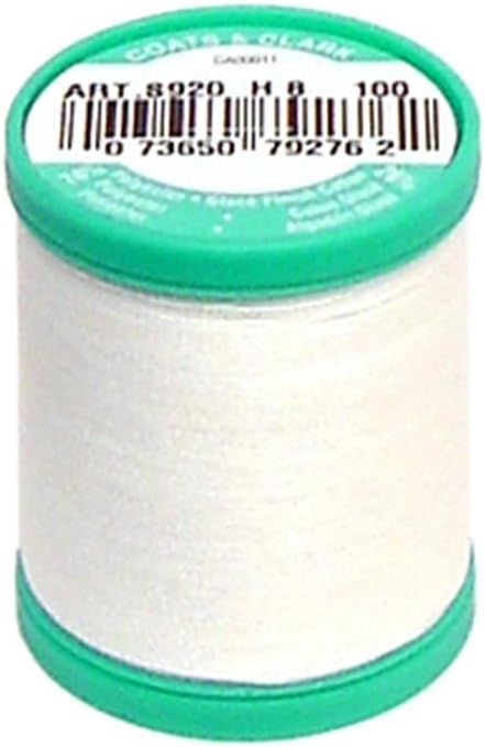 Coats Dual Duty Plus Button & Carpet Thread 50yd - White