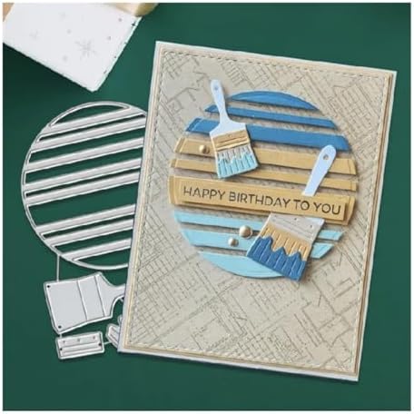 Scrapbooking Die-Cuts, Layer Frame Net Set Metal Cutting Dies for Card Making, Paper Craft Template, Background Embossing Stencils, DIY Album Décor (Painting Tool Set-10.4x13cm)