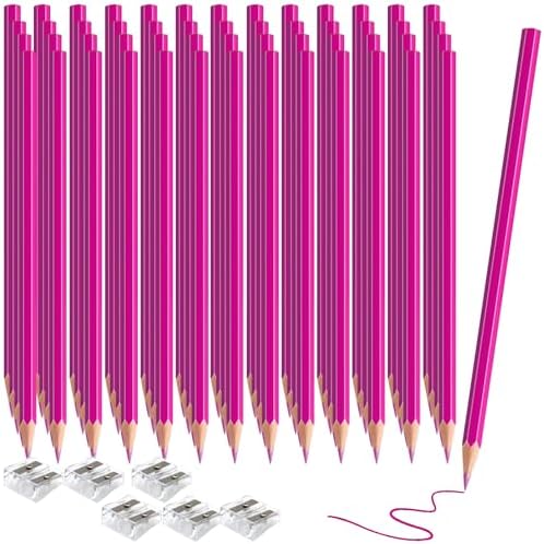 120 Pack Bulk Pink Colored Pencils for Kids, Pre-sharpened Art Pencils Back to School Supplies Set, Drawing Sketching Pencils for Students, Teachers, Classroom