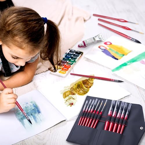 12pcs Watercolor Brushes Set,Art Supplies for Professional