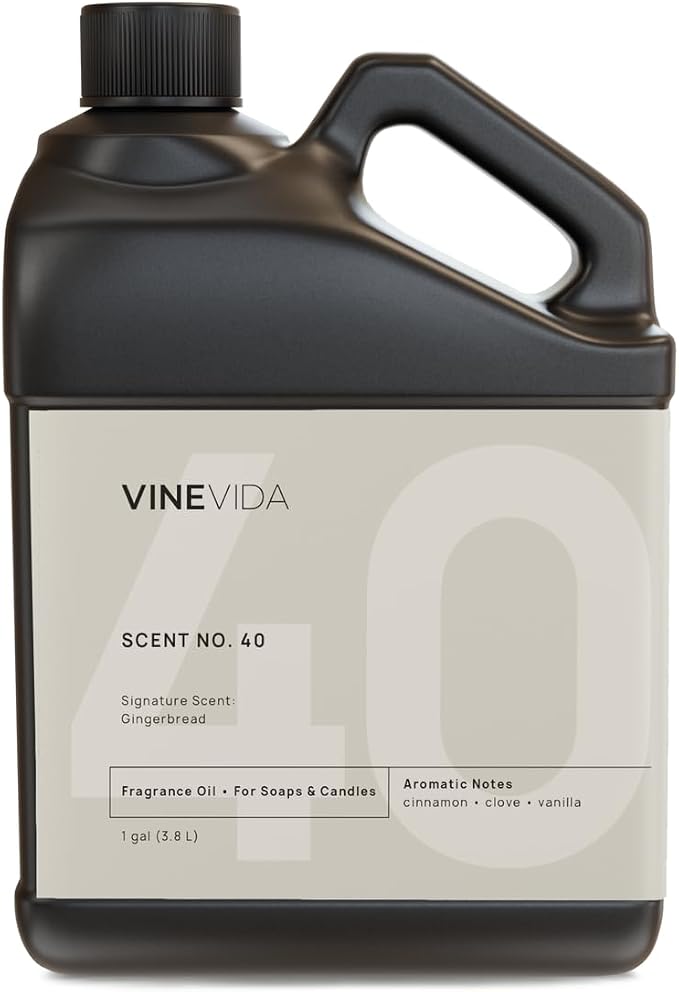 VINEVIDA [128oz] Gingerbread Fragrance Oil for Candle Making - Made in USA Scents for Soap Making - Natural Candle Oil