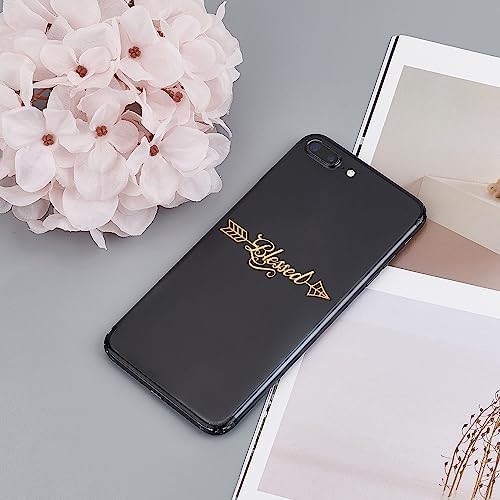 OLYCRAFT 9pcs 1.6x1.6 inch Word Arrows Sticker Blessing Arrow Self Adhesive Gold Stickers Inspirational Word Metal Gold Stickers for Scrapbooks DIY Resin Crafts Phone & Water Bottle Decoration