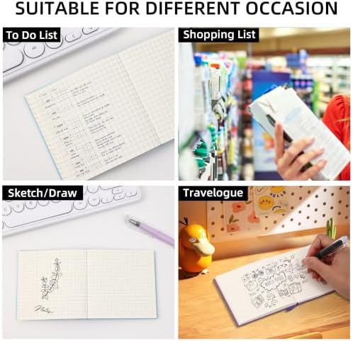 3 Pack Mini Capybara 5x5 Grid Notebooks Cartoon Pocket Quad‑ruled Journals