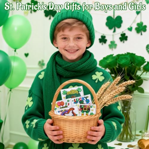St Patricks Day Crafts for Kids & Adults Bulk, St. Patrick's Day Activities Classroom Gifts, Irish DIY Kits Jigsaw Puzzles with Pot of Gold, Leprechaun Shamrock, March Arts for Party Favors Supplies