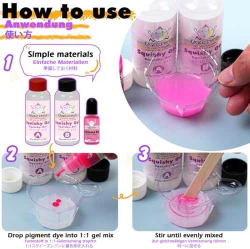 Silicone Pigment Dye 20-Color Taba Squishy Kit Mold Making