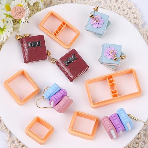 Puocaon Back to School Miniature Jewelry Cutters - 8 Pcs Polymer Clay Earrings Kit