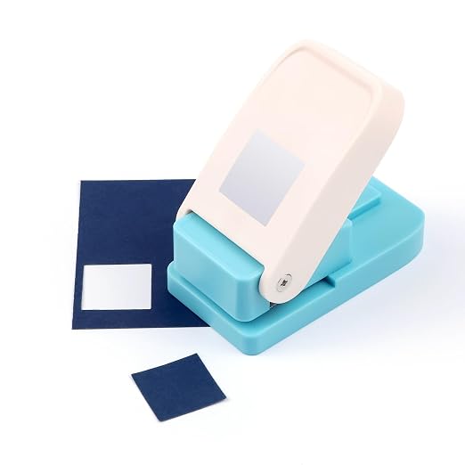 BAOFALI 1 Inch Square Punch Lever Action Craft Punch Making 1X1 inch Equilateral Square for Paper Crafting Scrapbooking DIY Card Making Arts Crafts Supplies