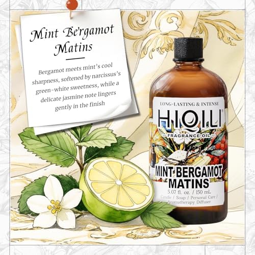 HIQILI Mint Bergamot Matins Fragrance Oil for Diffuser & Air Freshener