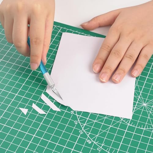 DIYSELF 12in×18in Cutting Mat for Sewing, A3 Self Healing Cutting Craft Mat | A3 Green Cutting Mat for Rotary Cutter, Sewing, Fabric, Quilting, 5-Ply Hobby Craft Mat Double Side for Home, Studio and DIY