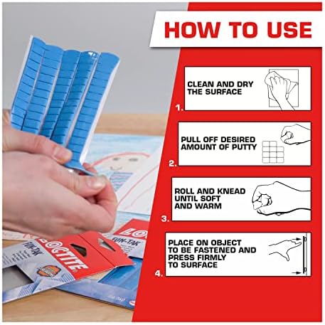 Loctite Fun-Tak Mounting Tabs, 2 oz, Blue (12-Pack)