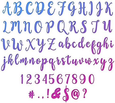 Patelai 70 Pcs Die Cut Alphabet for Card Making Metal Die Cuts Numbers and Letters Basic Shapes Embossing Stencil Template with Punctuation for DIY Christmas Card Photo Album Scrapbooking Supplies