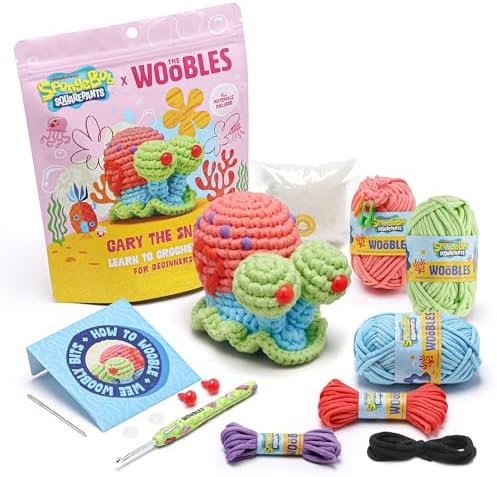 The Woobles Spongebob Crochet Kit for Beginners (Gary the Snail)