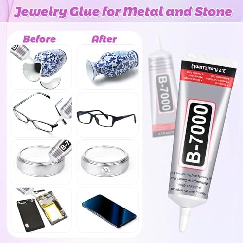 1 Pcs 110 mL B7000 Glue with Precision Tip, Bedazzling Glue and Tool