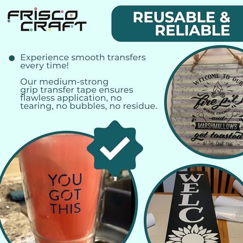 Frisco Craft C-370 Clear Transfer Tape for Vinyl 12" x 100 Feet