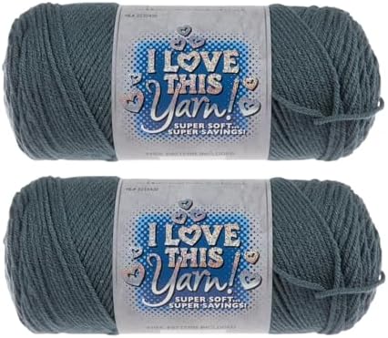 Hobby Lobby I Love This Yarn, 100% Acrylic, 74 Blue Spruce, Set of 2