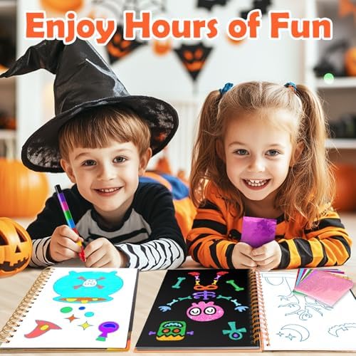 FUNNYB&G Foil Art Craft Kit for Kids, Sparkly Birthday Gift Toy for Kids | No Mess, Kids Ages 4-10 Create Sparkling Artwork, A Creative Gift for Birthdays, Holidays, Travel Activities,Screen-Free Fun