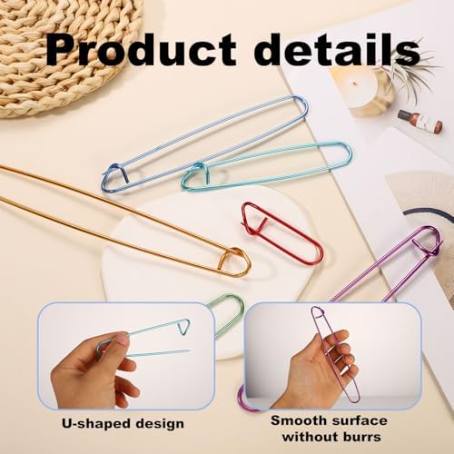 12pcs Knitting Stitch Holders, Handy Yarn Stitch Holder (6 Sizes)