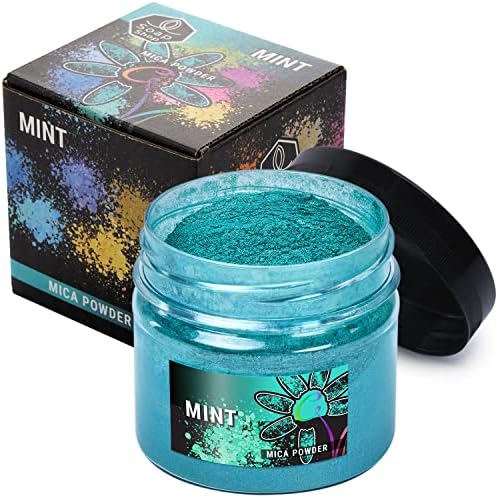 Mint Mica Powder for Resin Coloring 2 oz - Pigment Powder for Nails