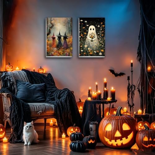 Halloween Paint by Numbers with Frame, Paint by Numbers for Adults 8x12 in