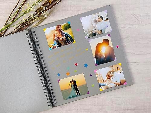 potricher 12 x 12 Inch Large DIY Scrapbook Photo Album 80 Pages, Gray | Thick Kraft Paper Scrap Book Photo Albums, Memory Book for Wedding, Anniversary, Baby, Family, Travel, DIY Projects