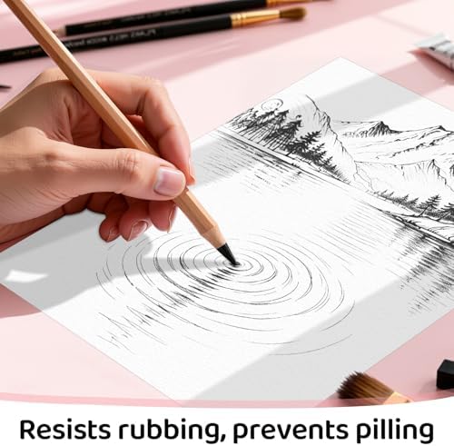 20 Sheets Watercolor Paper 9x12, 140lb/300gsm Cold Press Watercolor Paper