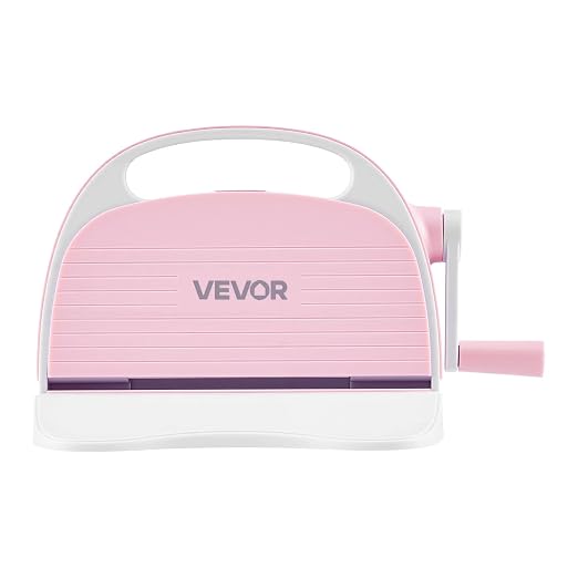 VEVOR Manual Die Cutting and Embossing Machine, 3" Opening, Portable Die Cut Machine with Cutting Plates, Ergonomic Handle, Easy to Store, for Arts and Crafts, Scrapbooking, Card Making, Crafting