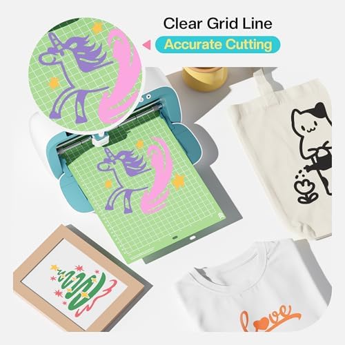 Likcut Cutting Mat for S41 Vinyl Cutter - 8.5" x 12" Standard Adhesive Cutting Mats Compatible with Cricut Joy Xtra, 3 Pack Vinyl Mat for Craft DIY with Precision Grid for Craft Project